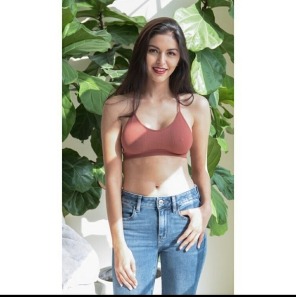 Tattoo illusion bralette in rust size medium large - Picture 2 of 2